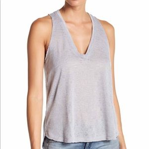 Project Social T Raw Edge Tank Top in Grey